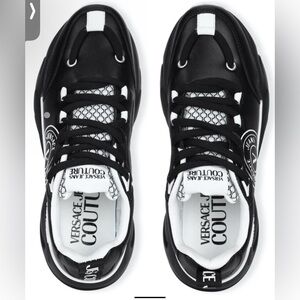 Versace Jeans Couture Black Sneakers Sz 9